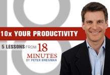 10X your Productivity: 5 Lessons from 18 Minutes by Peter Bregman 18 min